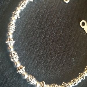 Silver beaded bracelet